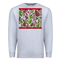 Heather Grey Christmas Cakes Premium Sweatshirt - CowhideDigitalArt