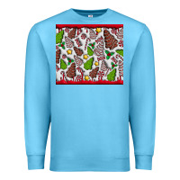 Ocean Blue Christmas Cakes Premium Sweatshirt - CowhideDigitalArt