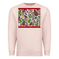 Pale Pink Christmas Cakes Premium Sweatshirt - CowhideDigitalArt