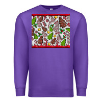 Purple Christmas Cakes Premium Sweatshirt - CowhideDigitalArt