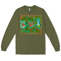 Army Green peace love lab tech Long Sleeve Tee - TumblerDesignByShophia