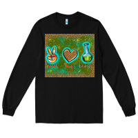 Black peace love lab tech Long Sleeve Tee - TumblerDesignByShophia