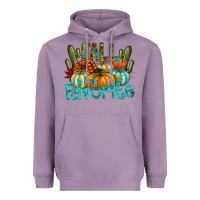Lavender fall pumpkin art Heavyweight Hoodie - CowhideDigitalArt