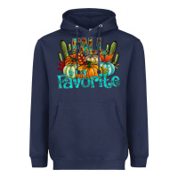 Navy fall pumpkin art Heavyweight Hoodie - CowhideDigitalArt