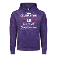 Cloud Purple 18 years of being awesome, 18 year old birthday gi Vintage Hoodie - tuanDangUi