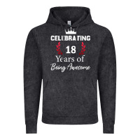 Vintage Black 18 years of being awesome, 18 year old birthday gi Vintage Hoodie - tuanDangUi