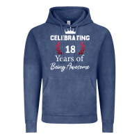 Vintage Denim 18 years of being awesome, 18 year old birthday gi Vintage Hoodie - tuanDangUi