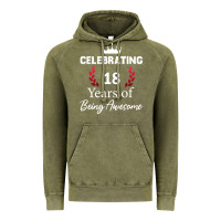 Vintage Olive 18 years of being awesome, 18 year old birthday gi Vintage Hoodie - tuanDangUi