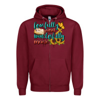 Burgundy Fearfully And Wonderfully Made Zipper Hoodie - BundleAndBundleShop