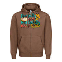 Chestnut Fearfully And Wonderfully Made Zipper Hoodie - BundleAndBundleShop