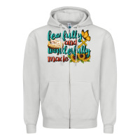 Dove Grey Fearfully And Wonderfully Made Zipper Hoodie - BundleAndBundleShop