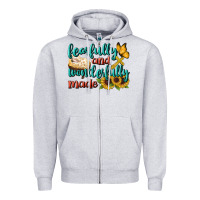 Heather Grey Fearfully And Wonderfully Made Zipper Hoodie - BundleAndBundleShop