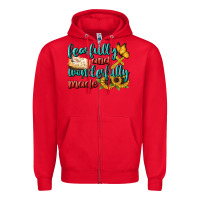 Red Fearfully And Wonderfully Made Zipper Hoodie - BundleAndBundleShop