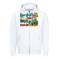 White Fearfully And Wonderfully Made Zipper Hoodie - BundleAndBundleShop