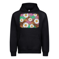 Black easter daisy background Urban Hoodie - Artiststas