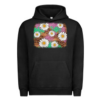 Pigment Black easter daisy background Urban Hoodie - Artiststas