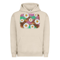 Pigment French Oak easter daisy background Urban Hoodie - Artiststas