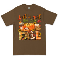 Cacao just a girl who loves fall Premium Tee - MaliasSmallBusiness