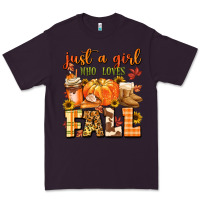 Plum just a girl who loves fall Premium Tee - MaliasSmallBusiness