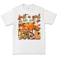 White just a girl who loves fall Premium Tee - MaliasSmallBusiness