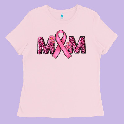Cancer Ribbon Mom Ladies Tee Designed By Ranaportraitstore
