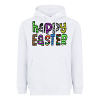 White Happy Easter Heavyweight Hoodie - CowhideDigitalArt