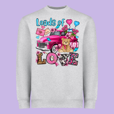 Loads Of Love Valentine's Day Olivia Heavyweight Sweatshirt Designed By Oliviacreatesart