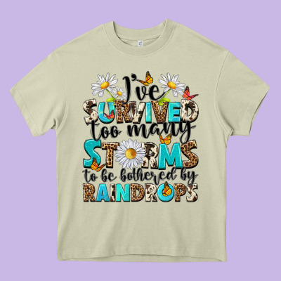 Ive Survived Too Many Storms To Be Bothered By Rai Heavy Core Tee Designed By Nancycooperartshop