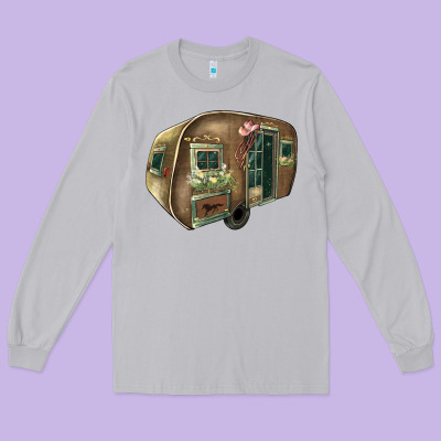 Caravan Long Sleeve Tee Designed By Howdyjamesfarm