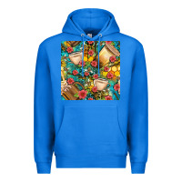 True Royal honey and bee coffee cup with flowers and leopard seamless pattern bbs Premium Hoodie - BundleAndBundleShop
