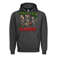 Charcoal Heather Jingle Bell Rockin' Zipper Hoodie - BundleAndBundleShop