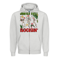 Dove Grey Jingle Bell Rockin' Zipper Hoodie - BundleAndBundleShop