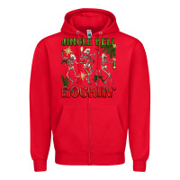 Red Jingle Bell Rockin' Zipper Hoodie - BundleAndBundleShop