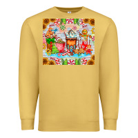 Antique Gold christmas coffee class Premium Sweatshirt - CowhideDigitalArt