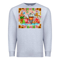 Heather Grey christmas coffee class Premium Sweatshirt - CowhideDigitalArt