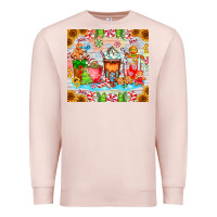 Pale Pink christmas coffee class Premium Sweatshirt - CowhideDigitalArt