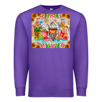 Purple christmas coffee class Premium Sweatshirt - CowhideDigitalArt