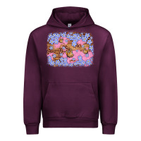 Mauve Wine easter butterfly leopard background Urban Hoodie - Artiststas