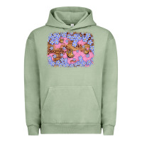 Pigment Oil Green easter butterfly leopard background Urban Hoodie - Artiststas