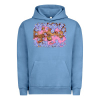 Pigment Pebble Blue easter butterfly leopard background Urban Hoodie - Artiststas