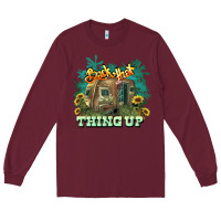 Burgundy Back that thing up Long Sleeve Tee - HowdyJamesFarm