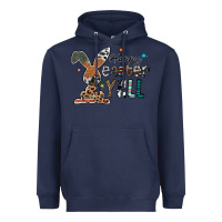 Navy Happy Easter Y'all Heavyweight Hoodie - CowhideDigitalArt