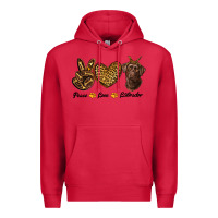 Cardinal peace love labrador Premium Hoodie - RanaPortraitStore