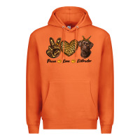 Carrot peace love labrador Premium Hoodie - RanaPortraitStore