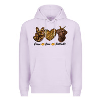 Lilac peace love labrador Premium Hoodie - RanaPortraitStore