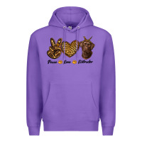 Purple peace love labrador Premium Hoodie - RanaPortraitStore
