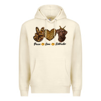 Sandshell peace love labrador Premium Hoodie - RanaPortraitStore