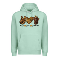 Seafoam peace love labrador Premium Hoodie - RanaPortraitStore