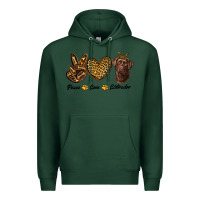Sports Green peace love labrador Premium Hoodie - RanaPortraitStore