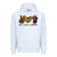 White peace love labrador Premium Hoodie - RanaPortraitStore